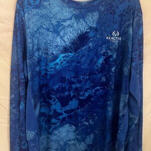 Realtree Fishing Blue Camo Long Sleeve Shirt